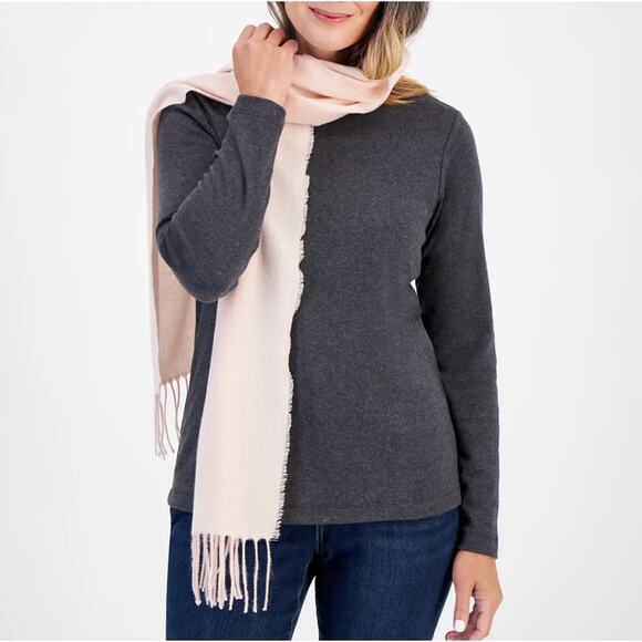 Style & Co Winter Chevron Print Super Soft Fringe Scarf NWT - Picture 3 of 10